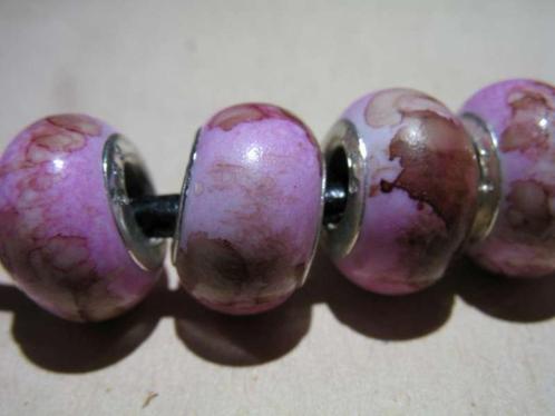 Bedel: roze gevlekt, Bijoux, Sacs & Beauté, Bracelets à breloques, Neuf, Autres marques, Autres matériaux, 2 ou 3 bracelets à breloques