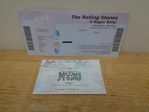 Rolling Stones 2 retrotickets Amsterdam 1998 + Werchter 2007, Tickets & Billets, Concerts | Rock & Metal, Juin