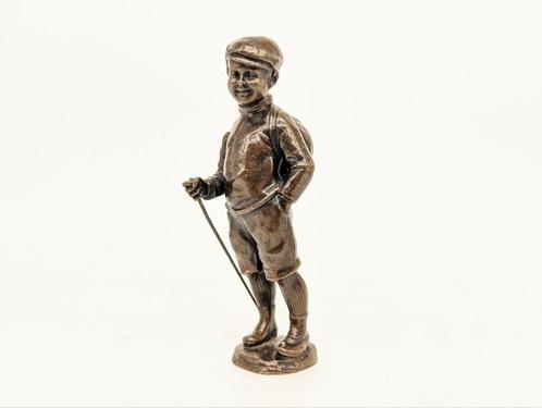 Spiro Schwatenberg - bronze - jeune homme qui marche, Antiquités & Art, Art | Sculptures & Bois, Enlèvement ou Envoi