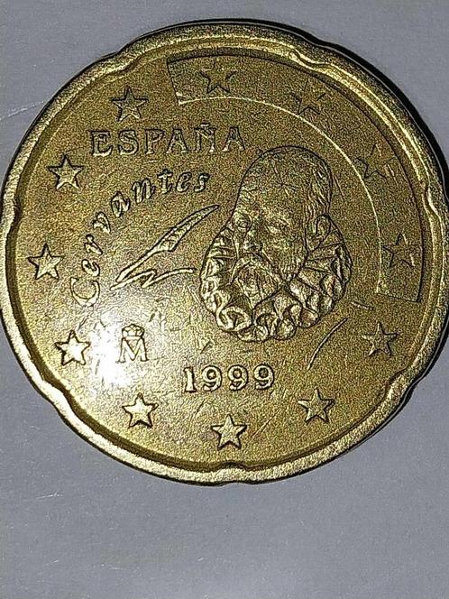 20 Eurocent (1999) Spanje, Timbres & Monnaies, Monnaies | Europe | Monnaies euro, Monnaie en vrac, 20 centimes, Espagne, Enlèvement ou Envoi