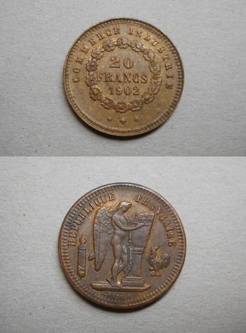 Jeton 20 Francs français 1902