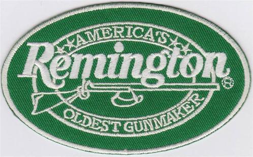 Remington stoffen opstrijk patch embleem, Collections, Vêtements & Patrons, Neuf, Envoi