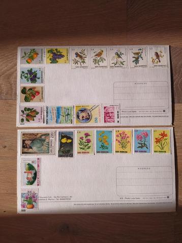 Saint-Marin - jolis timbres anciens sur cartes postales