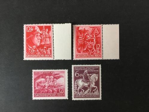 Duitse rijk postzegels 1945 compleet met SA & SS - randstuk, Timbres & Monnaies, Timbres | Europe | Allemagne, Non oblitéré, Empire allemand