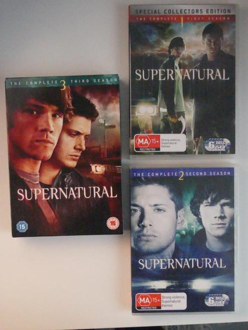 Supernatural, seizoen 1, 2 en 3, Cd's en Dvd's, Dvd's | Horror, Zo goed als nieuw, Spoken en Geesten, Boxset, Vanaf 16 jaar, Verzenden