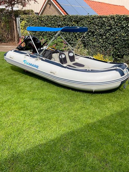 Complete Rubberboot met Suzuki df20A  veel accesoires, Watersport en Boten, Rubberboten, Zo goed als nieuw, Overige merken, Aluminium