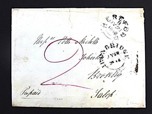 Royaume-Uni : Hereford, précurseur d'Iron Bridge (1848), Timbres & Monnaies, Lettres & Enveloppes | Étranger, Lettre, Enlèvement ou Envoi
