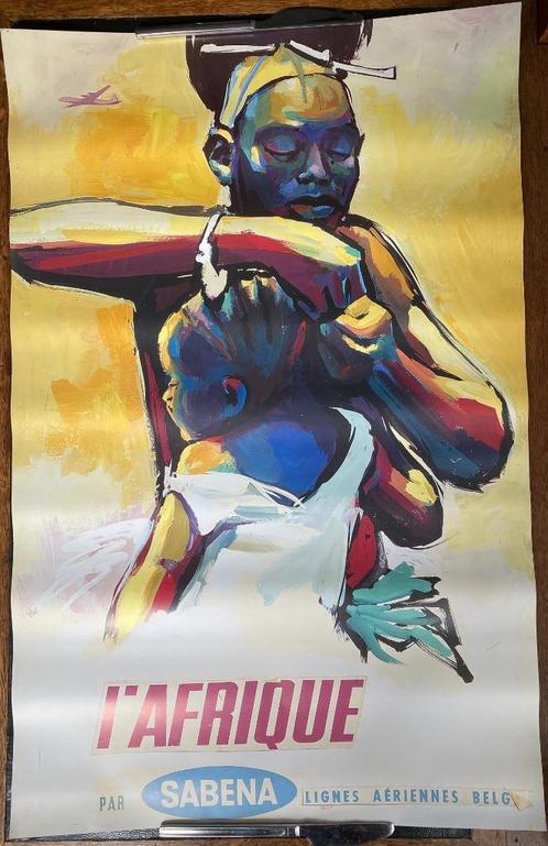 SABENA « AFRICA » - L'affiche originale de la société, Collections, Souvenirs Sabena, Comme neuf, Enlèvement ou Envoi