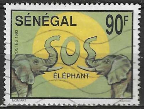 Senegal 1994 - Yvert 1059 - S.O.S. Olifanten - 90 F. (ST), Timbres & Monnaies, Timbres | Afrique, Affranchi, Envoi