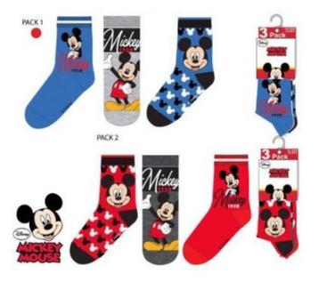 Mickey Mouse Sokken - 3 paar - Maat 31/34 - Disney