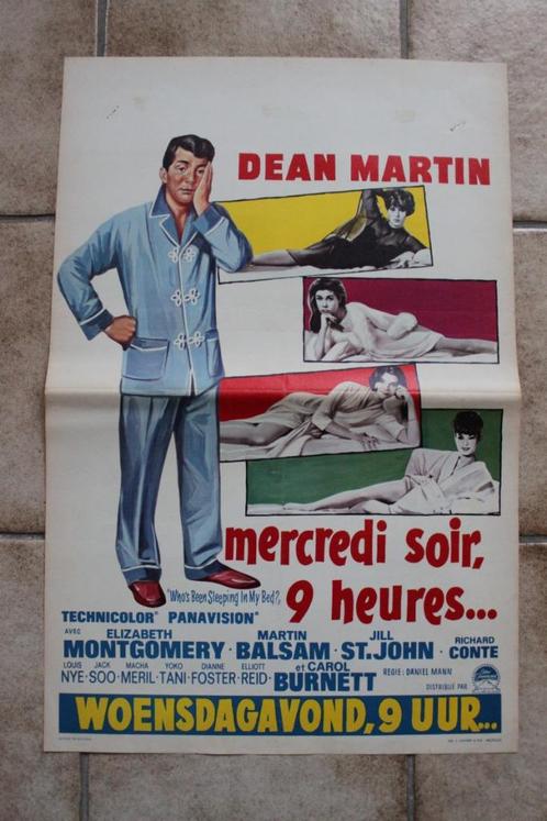 filmaffiche Dean Martin Who's Been Sleeping In... filmposter, Collections, Posters & Affiches, Comme neuf, Cinéma et TV, A1 jusqu'à A3