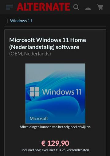Nieuw Microsoft Windows 11 Home 64bit software 