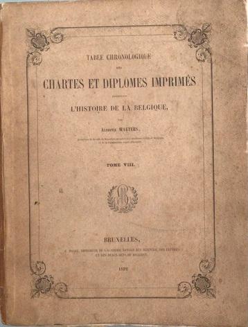 Table Chronologique des Chartes & Diplomes Imprimes 1892