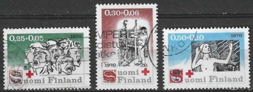 Finland 1970 - Yvert 638-640 - Rode Kruis - 7 Broeders (ST), Timbres & Monnaies, Timbres | Europe | Scandinavie, Affranchi, Finlande