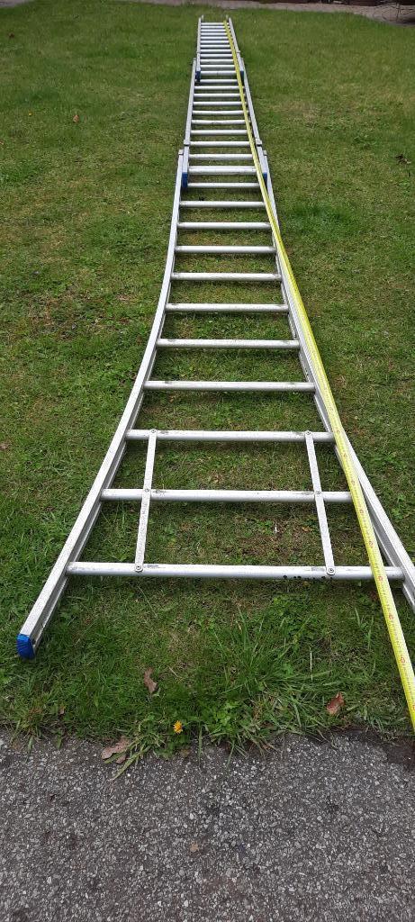 Professionele gekeurde 3-delige alu ladder 12 sporten, Bricolage & Construction, Échelles & Escaliers, Comme neuf, Échelle, 4 mètres ou plus