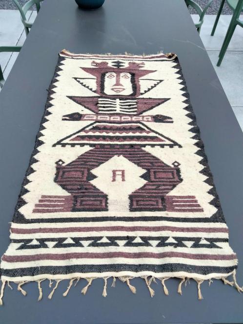 1970s vintage vloerkleed tapijtje Zuid-Amerika, Maison & Meubles, Ameublement | Tapis & Moquettes, Utilisé, 50 à 100 cm, 100 à 150 cm