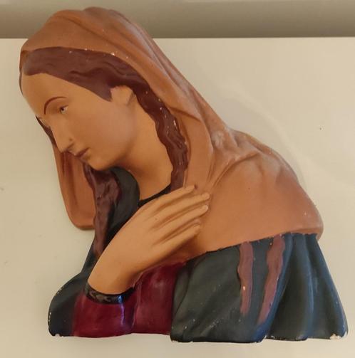 Heilige Maagd Maria Beeld/Buste, in gips, Antiquités & Art, Antiquités | Objets religieux, Enlèvement ou Envoi