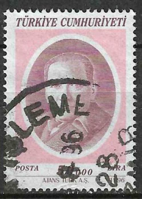 Turkije 1996 - Yvert 2820 - Beeltenis van Ataturk (ST), Postzegels en Munten, Postzegels | Europa | Overig, Gestempeld, Verzenden