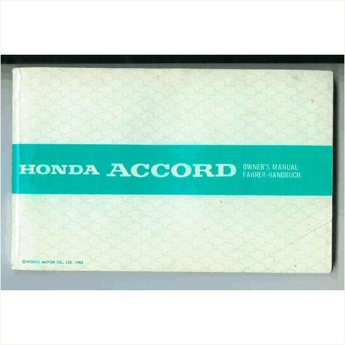 Honda Accord Instructieboekje 1983 #1 Nederland Frans Engels, Autos : Divers, Modes d'emploi & Notices d'utilisation, Enlèvement ou Envoi