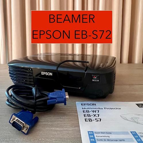 Beamer Merk Epson Type EB-S72 Projector Kabels, Lamp OK, TV, Hi-fi & Vidéo, Projecteurs vidéo, Utilisé, LCD, Enlèvement ou Envoi