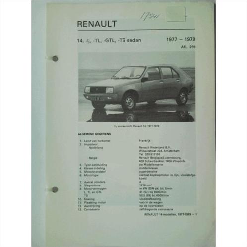 Renault 14 Vraagbaak losbladig 1977-1979 #2 Nederlands, Livres, Autos | Livres, Utilisé, Renault, Enlèvement ou Envoi