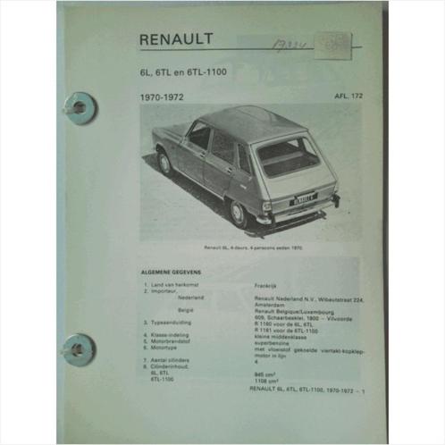 Renault 6 Vraagbaak losbladig 1970-1972 #2 Nederlands, Livres, Autos | Livres, Utilisé, Renault, Enlèvement ou Envoi
