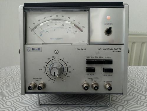 Philips pm-2452 AC microvoltmeter, Doe-het-zelf en Bouw, Meetapparatuur, Gebruikt, Multimeter, Ophalen of Verzenden