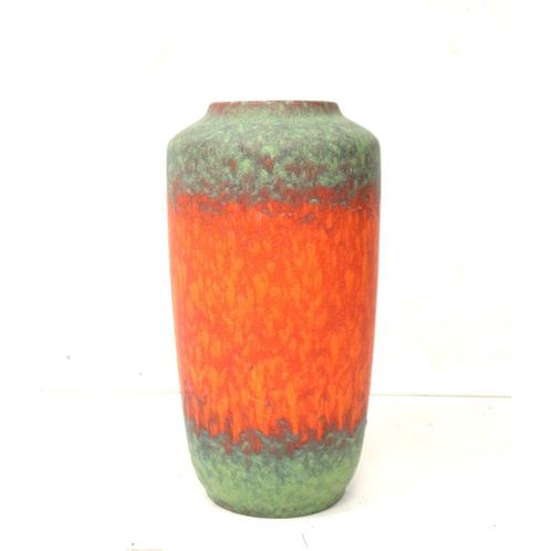 Grand vase Scheurich d'Allemagne de l'Ouest orange turquoise, Maison & Meubles, Accessoires pour la Maison | Vases, Orange, Enlèvement ou Envoi