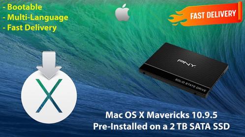 OS X Mavericks 10.9.5 Pré-Installé sur un PNY SSD de 2 To, Informatique & Logiciels, Systèmes d'exploitation, Neuf, MacOS, Envoi