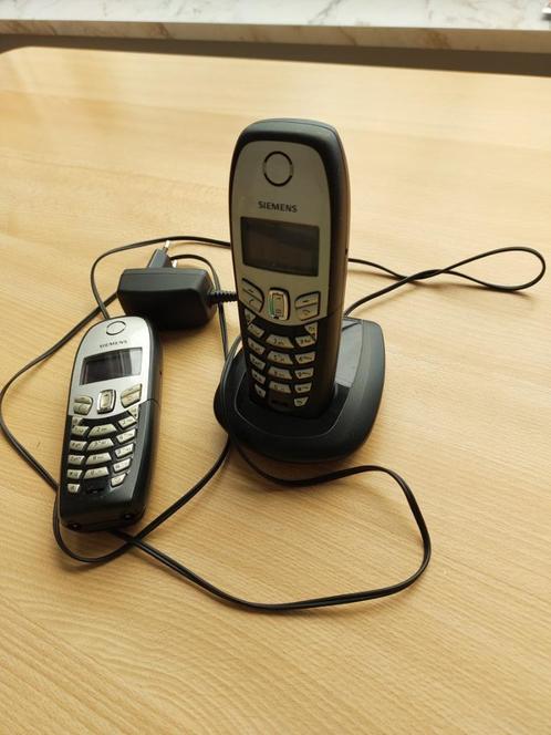 Siemens duo gigaset vaste telefoon, Télécoms, Téléphones fixes | Combinés & sans fil, Utilisé, 2 combinés, Enlèvement