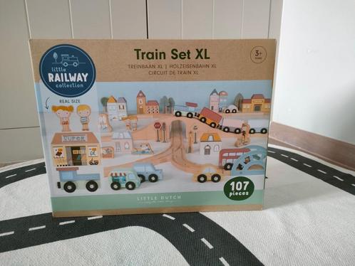 Nieuwe XL houten treinset Little Dutch, Enfants & Bébés, Jouets | Jouets en bois, Neuf, Enlèvement