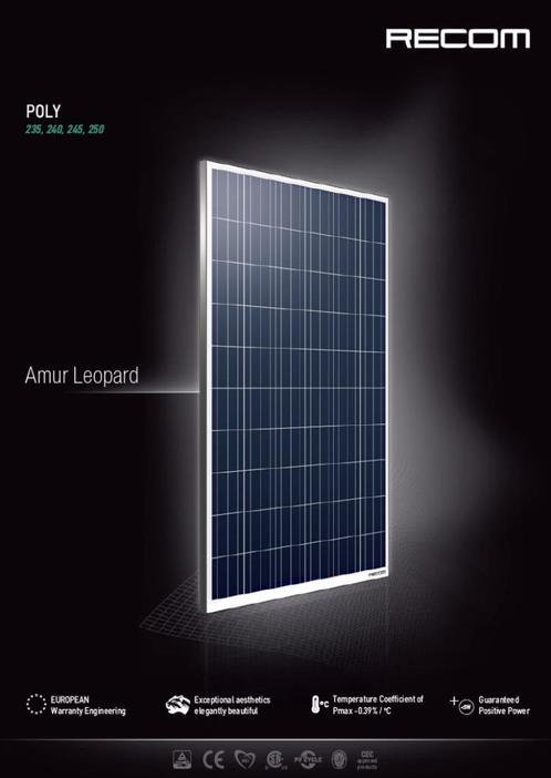 18 panneaux solaires Recom 250Wp et onduleur Omniksol 4.0k T, Bricolage & Construction, Panneaux solaires & Accessoires, Utilisé