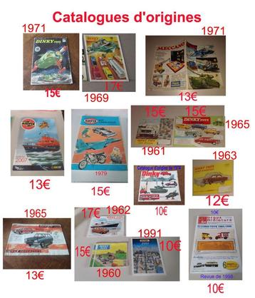 Catalogues Dinky Toys et Britains d'origine ou reproduction