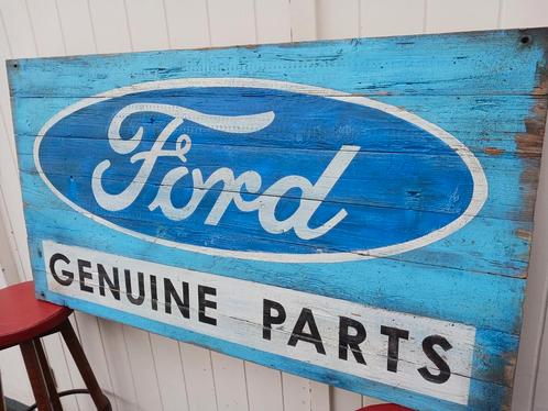 Panneau d'affichage Ford en pièces d'origine Mancave, Collections, Marques & Objets publicitaires, Utilisé, Panneau publicitaire