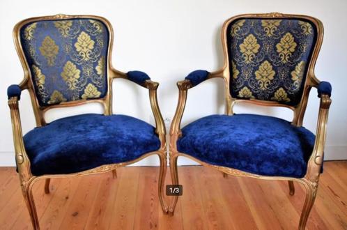 2 louis xvi stoelen nieuw gestoffeerd, Antiquités & Art, Antiquités | Meubles | Chaises & Canapés, Enlèvement