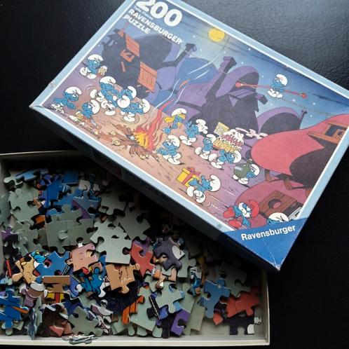 Smurfenpuzzel van Ravensburger. 200 stuks., Collections, Schtroumpfs, Comme neuf, Enlèvement ou Envoi