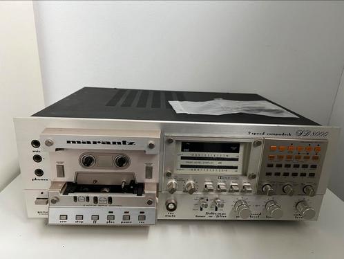 Vintage - Zeldzame Marantz SD-8000 2-speed cassettedeck, Audio, Tv en Foto, Cassettedecks, Enkel, Marantz, Tiptoetsen, Tape counter