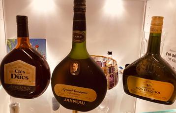 3 oude VSOP-flessen van Armagnac - Vintage +/- 1975 Janneau
