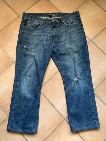 Gap jeans bleu W38 (L30) recoupé. Straight Fit coupe droite 