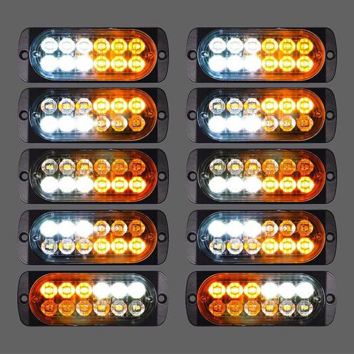 10 flashs orange/blanc neufs !, Autos : Pièces & Accessoires, Pièces camion, Éclairage, Neuf, Enlèvement ou Envoi