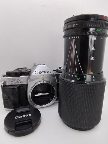 Canon AE1Program met FD zoom lens 70-210mm  1:4