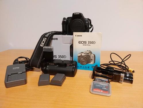 Canon Eos 350D + accessoires, Audio, Tv en Foto, Fotocamera's Digitaal, Gebruikt, Spiegelreflex, Canon, Ophalen of Verzenden