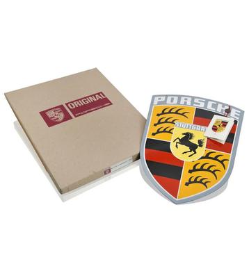 Porsche Emaillebord/Emailleschild 45x38 / Origineel / Dealer