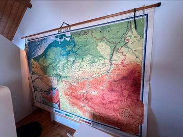 Zeer grote oude landkaart België 
