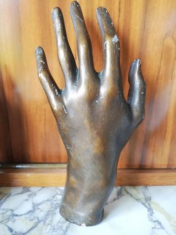 Plâtre de la main gauche en bronze patiné (Chopin ?) 