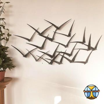 Wand kunstwerk zwerm van vogels ( Curtis Jere geïnspireerd )