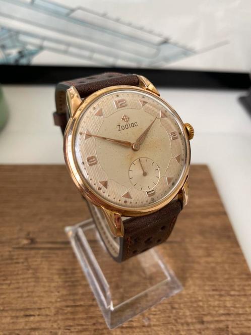Vintage zodiac horloge 1950-1960 watch, 39mm oversized, Bijoux, Sacs & Beauté, Montres de sport, Enlèvement ou Envoi