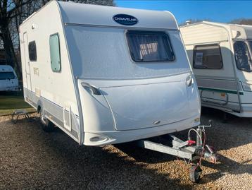 Caravan Caravelair 420,Mover, Voortent met uitbouw, fransbed