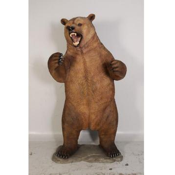 Bear Grizzly Growling — Statue d'ours Hauteur 209 cm