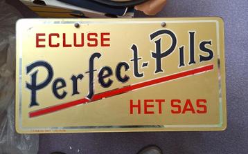 Glazen reklame bord Ecluse Perfect-Pils Het sas 1109/171/55